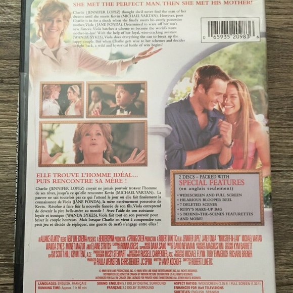 MONSTER IN LAW-TWO DISC SET - DVD MOVIE - Picture 2 of 3